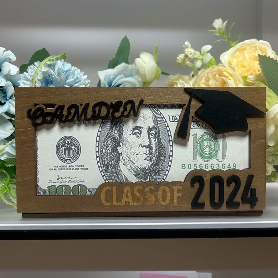 Personalized Graduation Cap Money Holder Sign - Celebrate Their Success